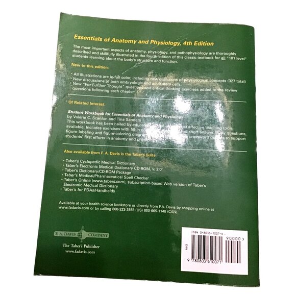 Essentials Of Anatomy And Physiology Fourth Edition By Valerie C. Scanlon & Tina - Picture 4 of 4